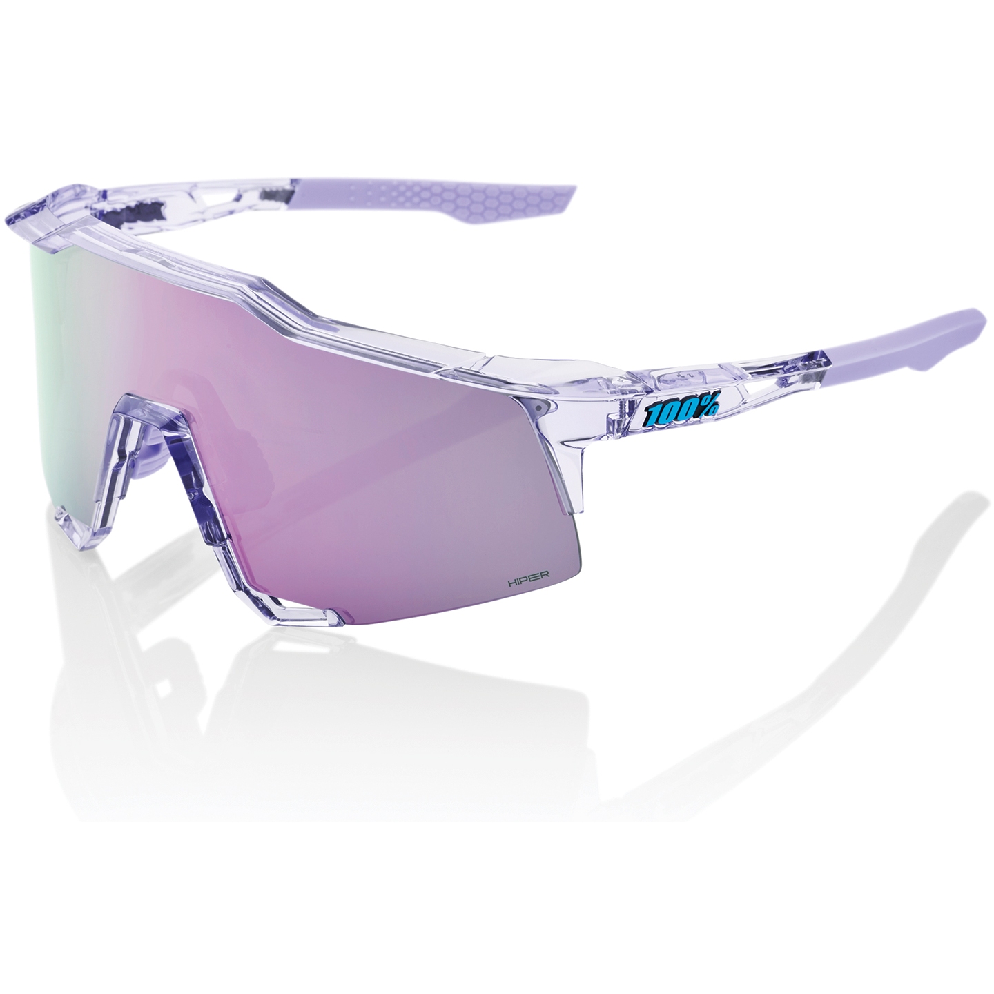 Lentes marca 100%  marco transparente y lente color  lava (intercambiables)